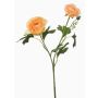 Decorative ranunculus flower branch FLORANCE, peach, 45cm