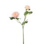 Decorative branch Ranunculus FLORANCE, pink-salmon, 18"/45cm