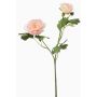 Decorative branch Ranunculus FLORANCE, pink-salmon, 18"/45cm