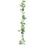 Decorative garland pumpkin ADIRANA with fruits, green-yellow, 6ft/180cm