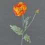 Fake poppy spray LISSIE, orange, 28"/70cm, Ø4.7"/12cm