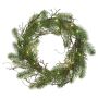 Artificial fir wreath SILEAS with branches, green, Ø 24"/60cm