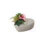Artificial flower arrangement of Phalaenopsis orchid and echeveria ARNORA, decorative pot, pink-green, 3.5"/9cm, Ø 5.9"/15cm