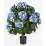 Artificial hydrangea HARUKA in trunk, blue, 24"/60cm, Ø3.5"-6.3"/9-16cm
