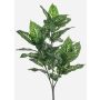 Artificial Dieffenbachia plant ELSAWA on a support stick, green, 28"/70cm