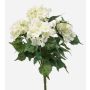 Artificial hydrangea DORJA on a stem, white and green, 40cm
