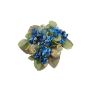 Decorative candle wreath STELLAN with snowberries, buds, blue-green, Ø 3.9"/10cm