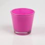 Glass planter RANA, pink, 5"/13cm, Ø5.5"/14cm