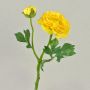 Artificial ranunculus KALEA, yellow, 14"/35cm, Ø3.5"/9cm