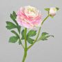Artificial ranunculus KALEA, light pink, 14"/35cm, Ø3.5"/9cm