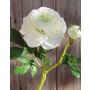 Artificial ranunculus KALEA, cream-white, 14"/35cm, Ø3.5"/9cm