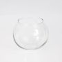 Glass vase TOBI EARTH, ball, clear, 4.7"/12cm, Ø5.5"/14cm