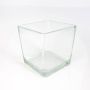 Glass flower pot KIM EARTH, clear, 7.1"x6.9"x6.9"/18x17.5x17.5cm
