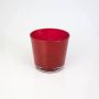 Plant pot made of glass ALENA, red, 4.1"/10,5cm, Ø4.5"/11,5cm