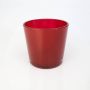 Plant pot made of glass ALENA, red, 6.3"/16cm, Ø6.7"/17cm