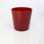 Plant pot made of glass ALENA, red, 7.5"/19cm, Ø7.3"/18,5cm
