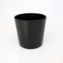 Planter ALENA of glass, black, 6"/16cm, Ø 7"/17cm