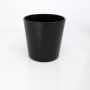 Plant pot made of glass ALENA, black, 7.5"/19cm, Ø7.3"/18,5cm