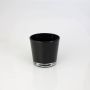 Plant pot made of glass ALENA, black, 4.1"/10,5cm, Ø4.5"/11,5cm