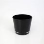 Plant pot made of glass ALENA, black, 4.9"/12,5cm, Ø5.7"/14,5cm