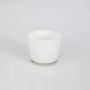 Large tea light holder ALENA, glass, white, 3.3"/8,5cm, Ø4"/10cm