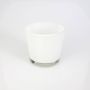 Plant pot made of glass ALENA, white, 4.1"/10,5cm, Ø4.5"/11,5cm