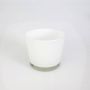 Plant pot made of glass ALENA, white, 4.9"/12,5cm, Ø5.7"/14,5cm