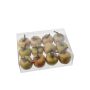 Artificial fruit Apple ALVANO, 12 pieces, green-yellow, 2"/5cm, Ø 1.8"/4,5cm