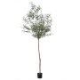 Decorative olive tree BLAZO with fruits, natural trunk, 7ft/210cm