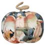 Cotton Decorative Pumpkin AKUNA, handmade, cockatoo motif, multicoloured, Ø9"/23cm
