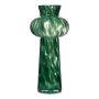 Glass flower vase ARKANA, green-transparent, 16"/41cm, Ø7.5"/19cm
