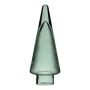 Decorative Glass Christmas tree RICON, metallic, green, 26cm, Ø9,5cm