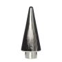 Decorative Glass Christmas tree RICON, metallic, silver, 26cm, Ø9,5cm