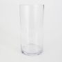 Cylindrical flower vase SANSA EARTH, glass, clear, 12"/30cm, Ø6"/15cm