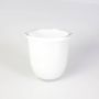 Cachepot made of glass FYNN, white, 6"/15cm, Ø5.3"/13,5cm