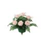 Artificial flower arrangement of cabbage rose and baby's breath VLADIS, decorative pot, pink-cream, 10"/25cm, Ø 9"/23cm