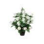 Artificial flower arrangement of rose and baby's breath YECTA, decorative pot, white, 14"/36cm, Ø 11"/28cm