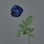 Artificial rose FREIDA, Eco Collection, royal blue, 26"/65cm, Ø2.8"/7cm