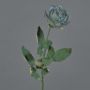 Artificial rose FREIDA, Eco Collection, grey-light blue, 26"/65cm, Ø2.8"/7cm