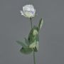 Artificial rose FREIDA, Eco Collection, white-purple, 24"/60cm, Ø1.6"/4cm