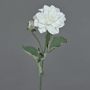 Artificial flower branch Dahlia GINGER, Eco Collection, white-purple, 24"/60cm, Ø4"/10cm