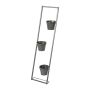 Metal flower ladder stand UTOPIA with 3 plant pots, grey, 10"x5.1"x3ft/25x13x100cm