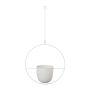 Metal hanging pot QUISHA, metal ring, white, 13"x5.5"x13"/34x14x34cm