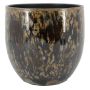 ELIEL ceramic plant pot, speckled, brown-blue, 28cm, Ø28cm