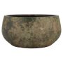AROON ceramic plant bowl with grain pattern, antique green, 14 cm, Ø29 cm
