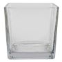 Glass tea light holder KIM OCEAN, clear, 3.9"x3.9"x3.9"/10x10x10cm