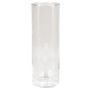 Flower vase SANYA OCEAN, glass, cylindrical, clear, 10"/25cm, Ø3.9"/10cm