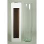MANRESA flower vase, glass, clear, 50cm, Ø11.5cm