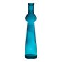 REYNALDO glass bottle vase, blue-clear, 23 cm, Ø5.5 cm