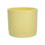 FERDINANTA ceramic pot with pattern, matt yellow, 13.1 cm, Ø 15.5 cm